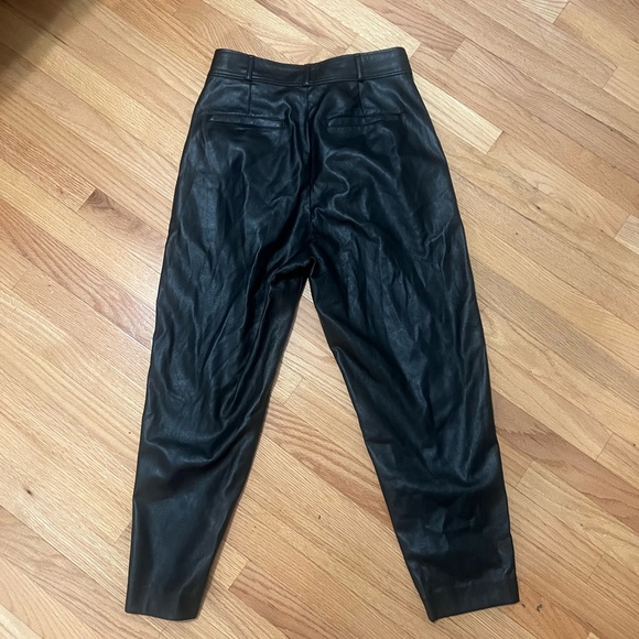 Aritzia Babaton Leather Tie Front Pants - Picture 3 of 4